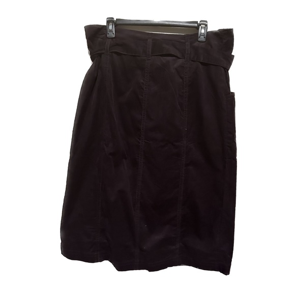 Banana Republic Corduroy Skirt Belted Waist size 16 Plum/Purple NWT - Picture 5 of 6